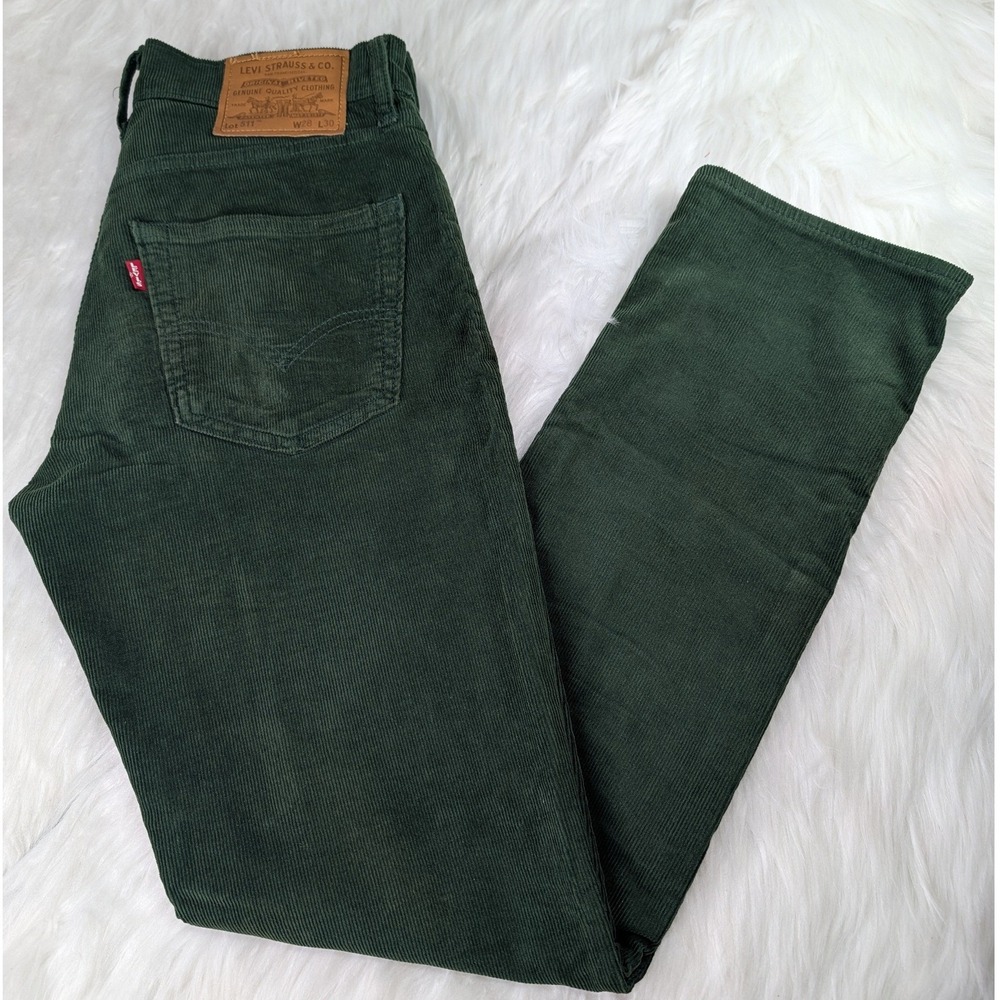 Levi's 511 Corduroy Pants Men 28x30 Forest Green Slim Fit 04511-5069